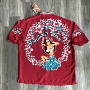 Vintage Johny Blaze Shirt Short Sleeve Size XL Hawaiian Floral Y2K NWT NOS